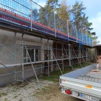 Layher Gerüst für Rohbau – Stahlrahmen — Pastoliai — naudotas nuomojama | 123Machinery