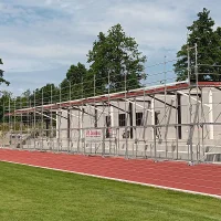 Layher Fassadengerüst für Neubau – Sport- & Vereinsbau — Pastoliai — naudotas nuomojama | 123Machinery