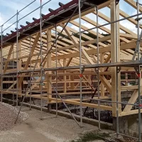 Layher Fassadengerüst für landwirtschaftliche Hallen — Foto 2
