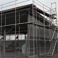 Layher Fassadengerüst für Lager- & Unterstellhallen — Pastoliai — naudotas nuomojama | 123Machinery