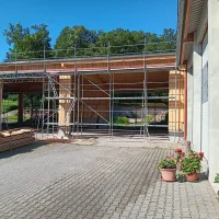 Layher Fassadengerüst für Holzbau & Neubau — Pastoliai — naudotas nuomojama | 123Machinery