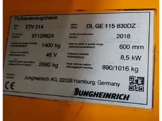 Jungheinrich ETV 214 /8.3m/ 6655mh — Foto 10